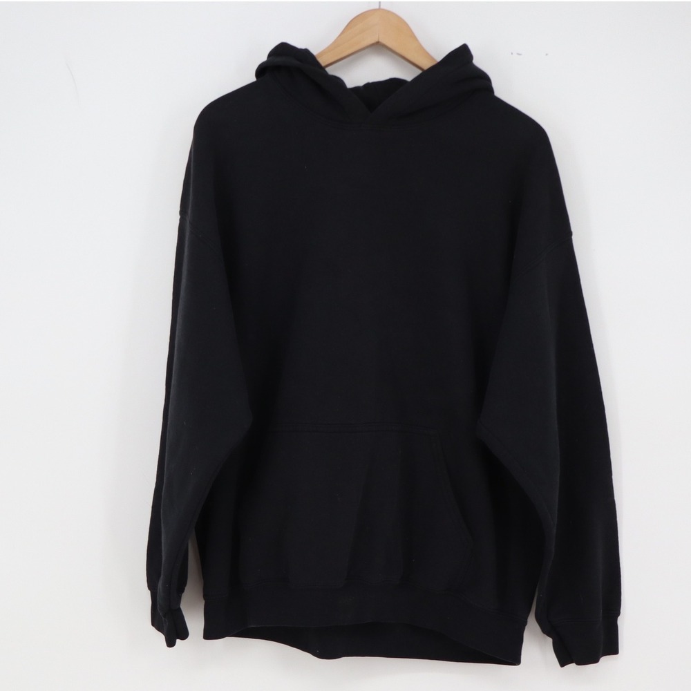 Gildan Hoodie Mens XL Heavy Blend Black Pullover Solid Excellent